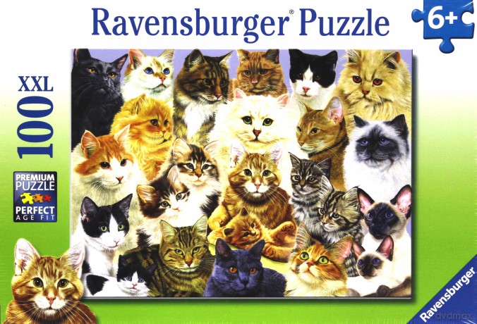 RAVENSBURGER Dumne Koty 100 el. [PUZZLE]