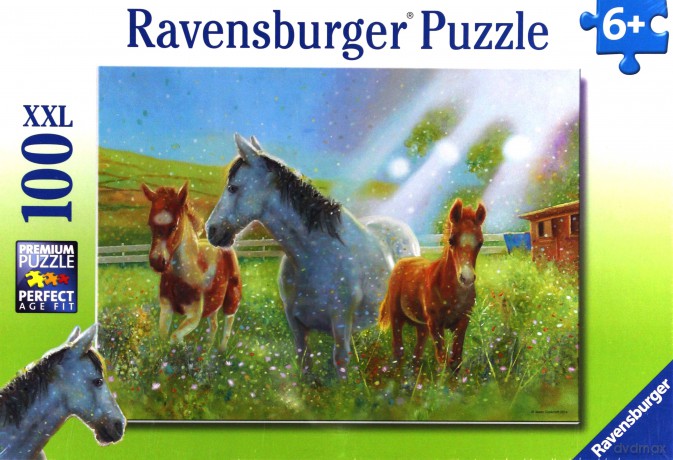 RAVENSBURGER Konie Na Pastwisku 100 el. [PUZZLE]