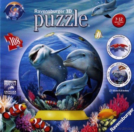 RAVENSBURGER Słodkie Delfiny 108 el. [PUZZLE]