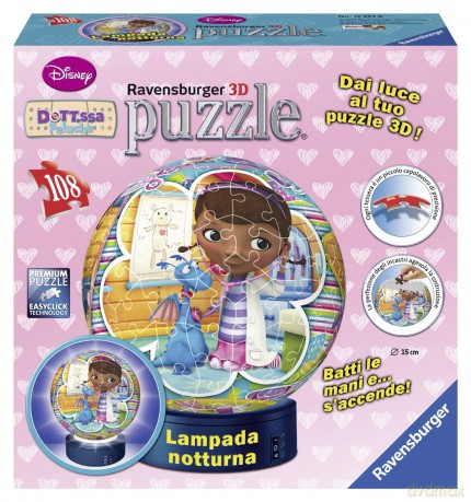 RAVENSBURGER Doktor Mc Stuffin z Podświetleniem 108 el. [PUZZLE]