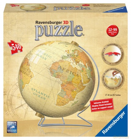 RAVENSBURGER Zabytkowy Glob 540 el. Kula [PUZZLE]