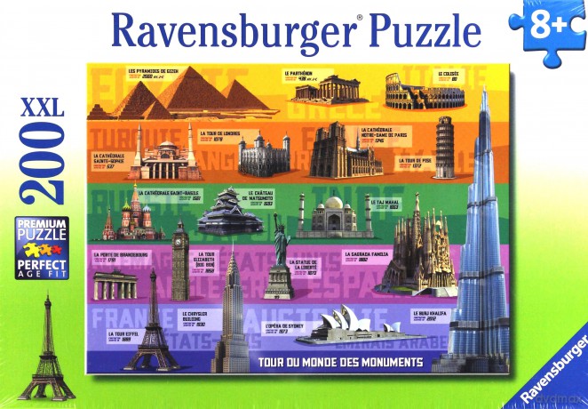 RAVENSBURGER Dookoła Świata 200 el. [PUZZLE]