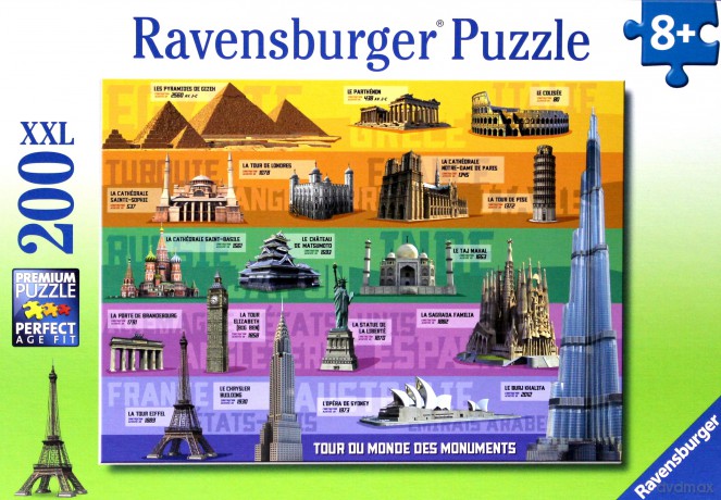 RAVENSBURGER Dookoła Świata 200 el. [PUZZLE]