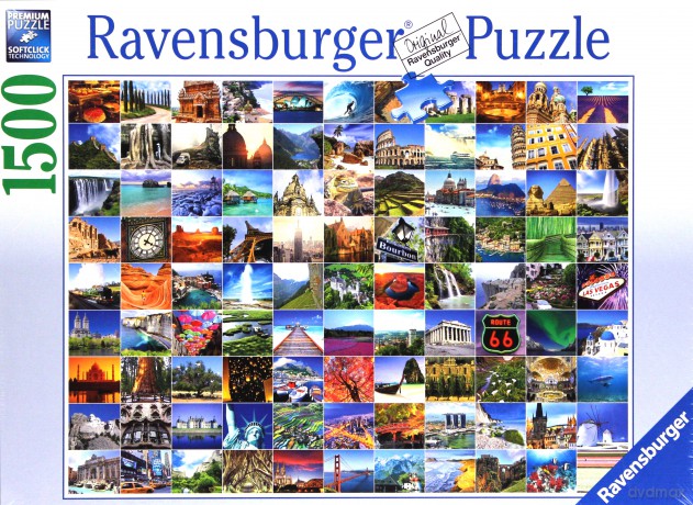 RAVENSBURGER 99 Pięknych Miejsc Na Ziemi 1500 el. [PUZZLE]