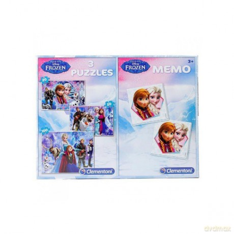 CLEMENTONI 2x20 + 100 el. Memo SL Frozen [PUZZLE]
