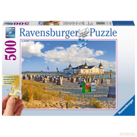 RAVENSBURGER 500 el. XXL Plaża w Ahlbecku [PUZZLE]