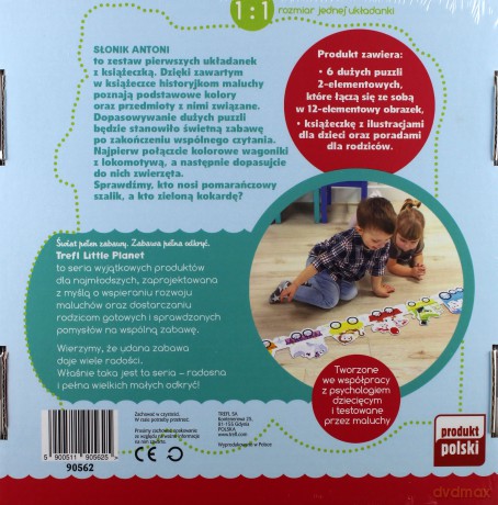 TREFL Słonik Antoni poznaje kolory (90562) [PUZZLE]