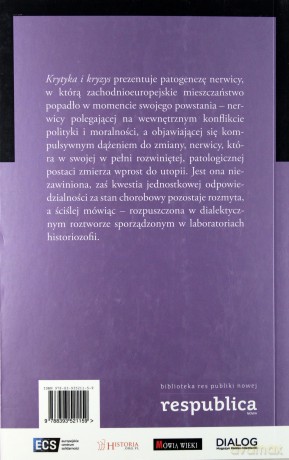 Krytyka i kryzys. Studium patogenezy świata mieszczańskiego - Reinhart Koselleck [KSIĄŻKA]