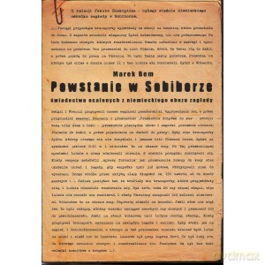 Powstanie w Sobiborze. Świadectwa ocalonych z niemieckiego obozu zagłady - Marek Bem [KSIĄŻKA]