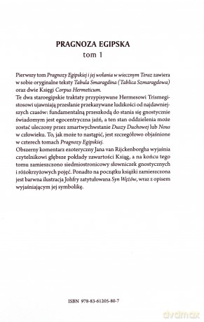 Pragnoza egipska (Tom 1) - Jan Rijckenborgh [KSIĄŻKA]