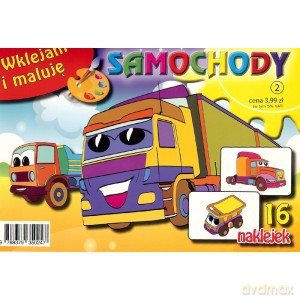 Samochody 2. Wklejam i maluję [KSIĄŻKA]