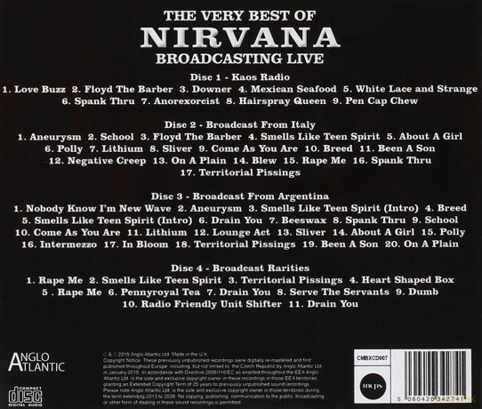Nirvana: Radio Vaults - Best of Nirvana Broadcasting Live [4CD]