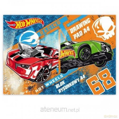 Blok rysunkowy A4/20K biały Hot Wheels 20 szt