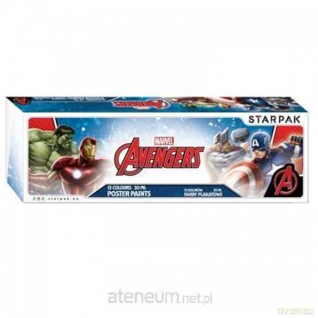 Farby plakatowe Avengers 12 kolorów