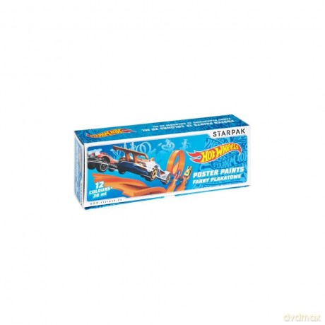 Farby plakatowe Hot Wheels 12 kolorów