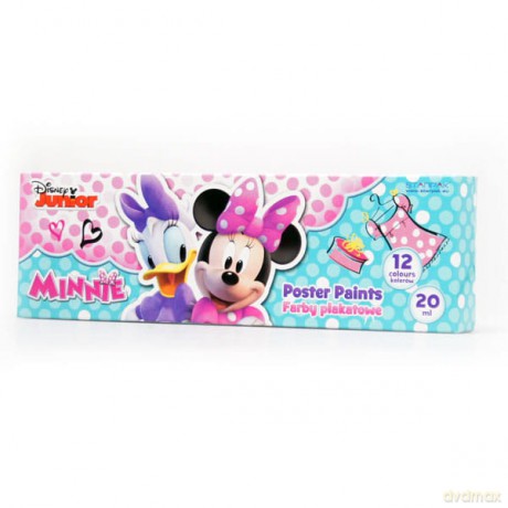 Farby plakatowe Minnie 12 kolorów