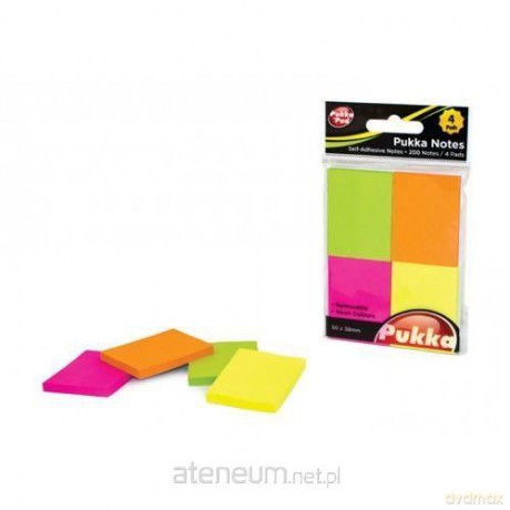 Karteczki samoprzylepne 50x38 mm neonowe