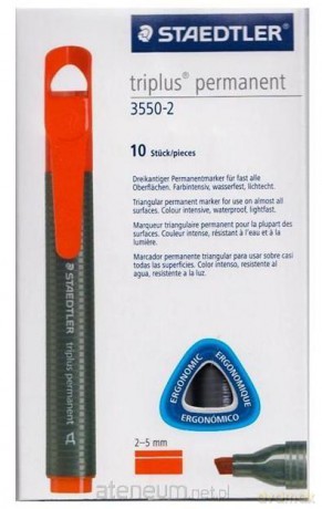 Marker permanentny Triplus 3550 czarny (10 szt)