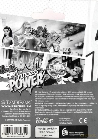 Temperówka metalowa Barbie Power
