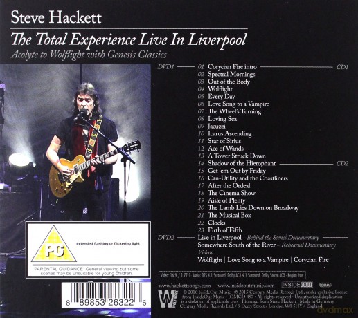 Steve Hackett: The Total Experience Live In Liverpool [2DVD]+[2CD]