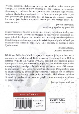 Wielki reset walki ze złotem i koniec systemu finansowego - Willem Middelkoop [KSIĄŻKA]