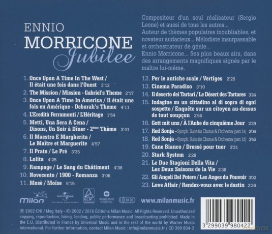 Ennio Morricone: Jubilee [CD]