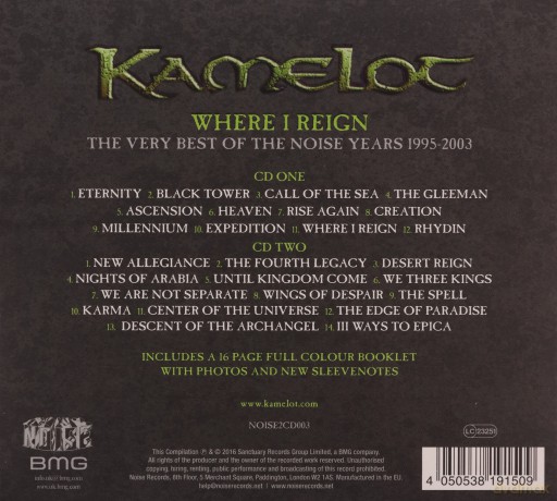 Kamelot: Where I Reign The Very Beat Of The Noise Years 1995-2003 (digipack) [2CD]