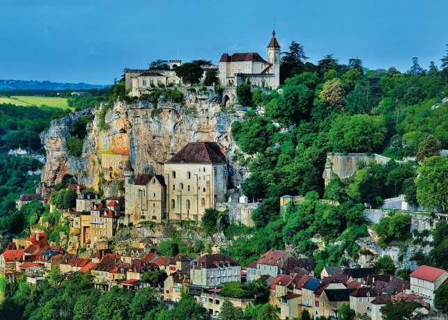 RAVENSBURGER 1000 el. Miasto na zboczu góry [PUZZLE]