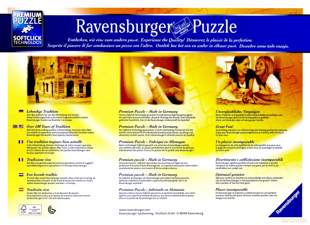 RAVENSBURGER 1000 el. Miasto na zboczu góry [PUZZLE]