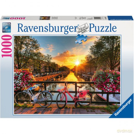 RAVENSBURGER 1000 el. Rowery w Amsterdamie [PUZZLE]