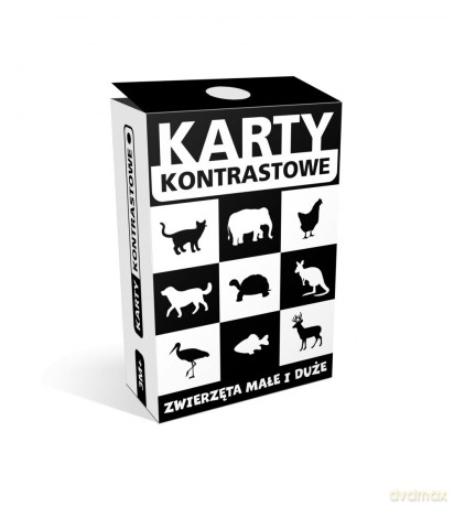 Zwierzęta małe i duże. Karty kontrastowe (twarda) [KSIĄŻKA]