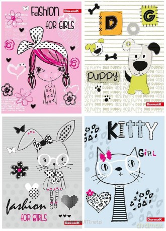 Brulion A5/96K kratka 1079 Fashion Girls (5 szt)