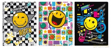 Brulion na spirali A4/70K kratka Smiley MIX (1 szt)