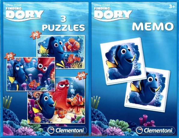 CLEMENTONI 3w1 Memo Gdzie jest Dory [PUZZLE]