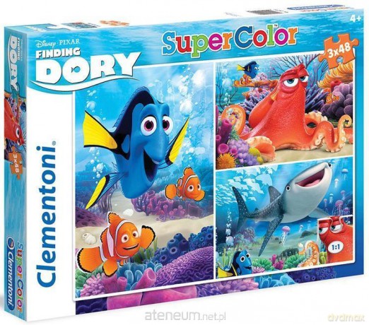 CLEMENTONI 3x48 el. Gdzie jest Dory [PUZZLE]