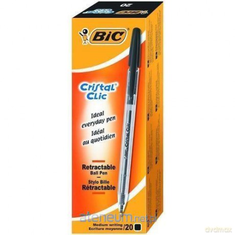 Długopis Cristal Click BCL Czarny (20 szt)