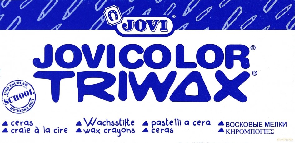 Kredka świecowa trójkątna niebieska (12 szt)