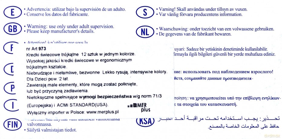 Kredka świecowa trójkątna pomarańczowa (12 szt)