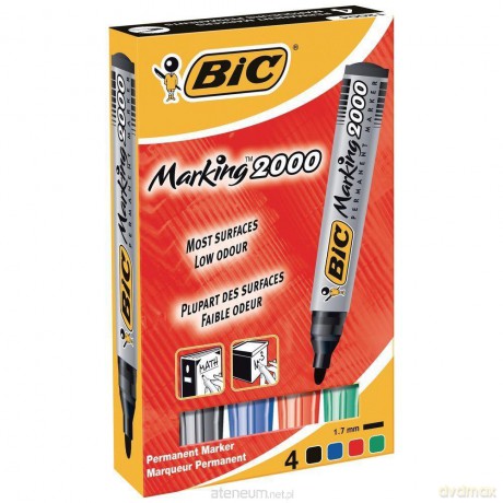 Marker Permanentny Eco okrągły Mix 4 kolory