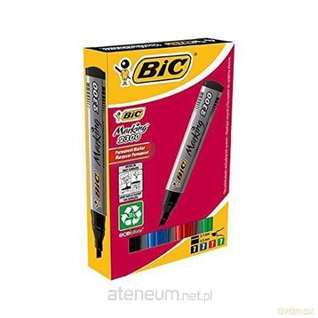 Marker Permanentny Eco ścięty Mix 4 kolory