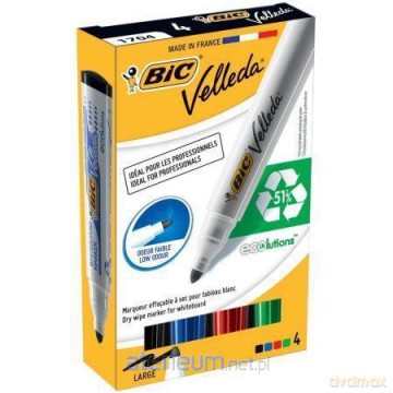 Marker Velleda 1701 Eco okrągły Mix 4 kolory