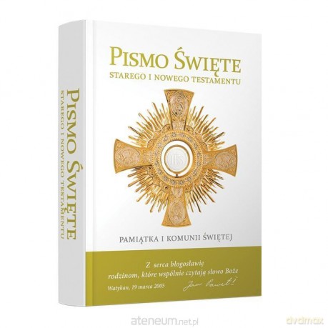 Pismo Święte Stary Testament i Nowy Testament Pamiątka I Komunii Świętej [KSIĄŻKA]