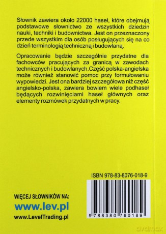 Słownik terminologii technicznej i bud.pol. - ang. - Jacek Gordon [KSIĄŻKA]