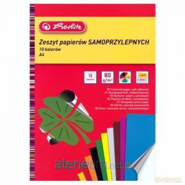 Zeszyt papierów samoprzylepnych kolor A4/10K 10 szt