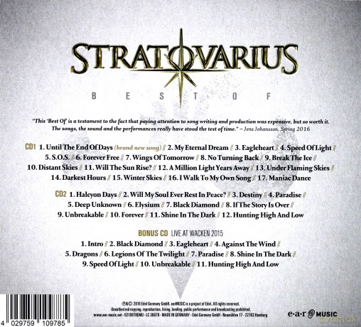 Stratovarius: Best Of (Limited Edition) (digipack) [3CD]