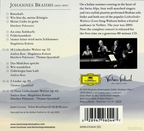 Magdalena Kozena: Brahms Lieder [CD]