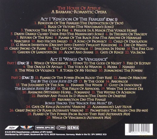 Virgin Steele: The House of Atreus Act I + II (digipack) [3CD]
