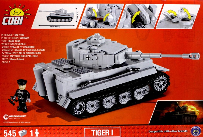 COBI Armia WOT Tiger I 555 kl. [KLOCKI]