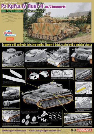 DRAGON PZ.IV Ausf.H Mid wzimmerit