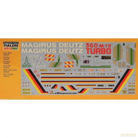 ITALERI Magirus Deutz 360M19 Canvas